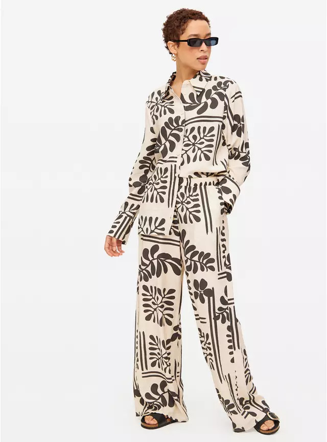 Abstract Printed Wide Leg Co-ord Trousers  12 | Tu Clothing