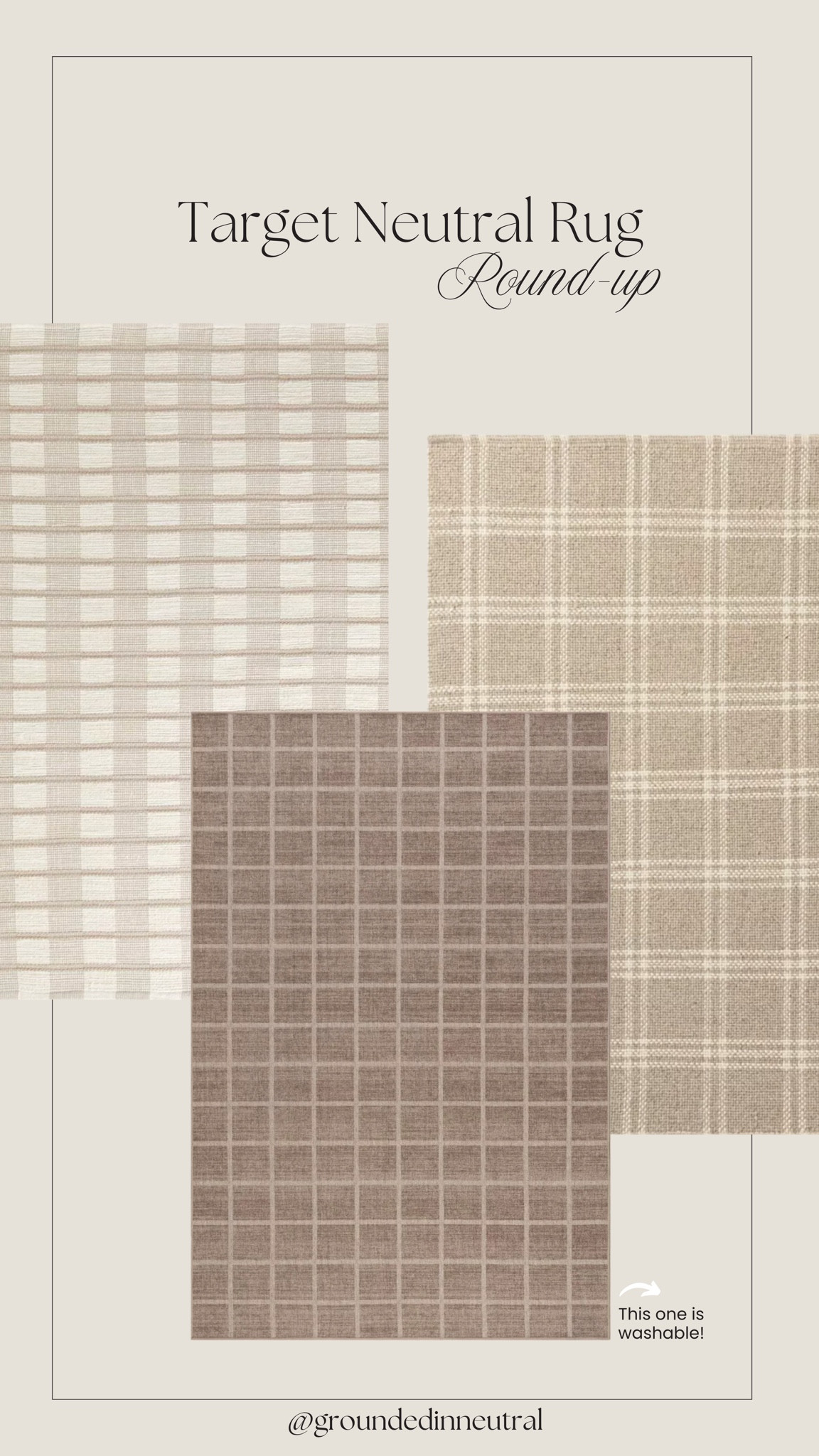 Some of my favorite neutral rugs from Target! 🤍

Target rugs, brown rugs, neutral rugs, area rugs 

#LTKHome #LTKStyleTip