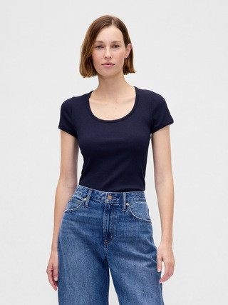 Modern Rib Scoop Crop T-Shirt | Gap (CA)