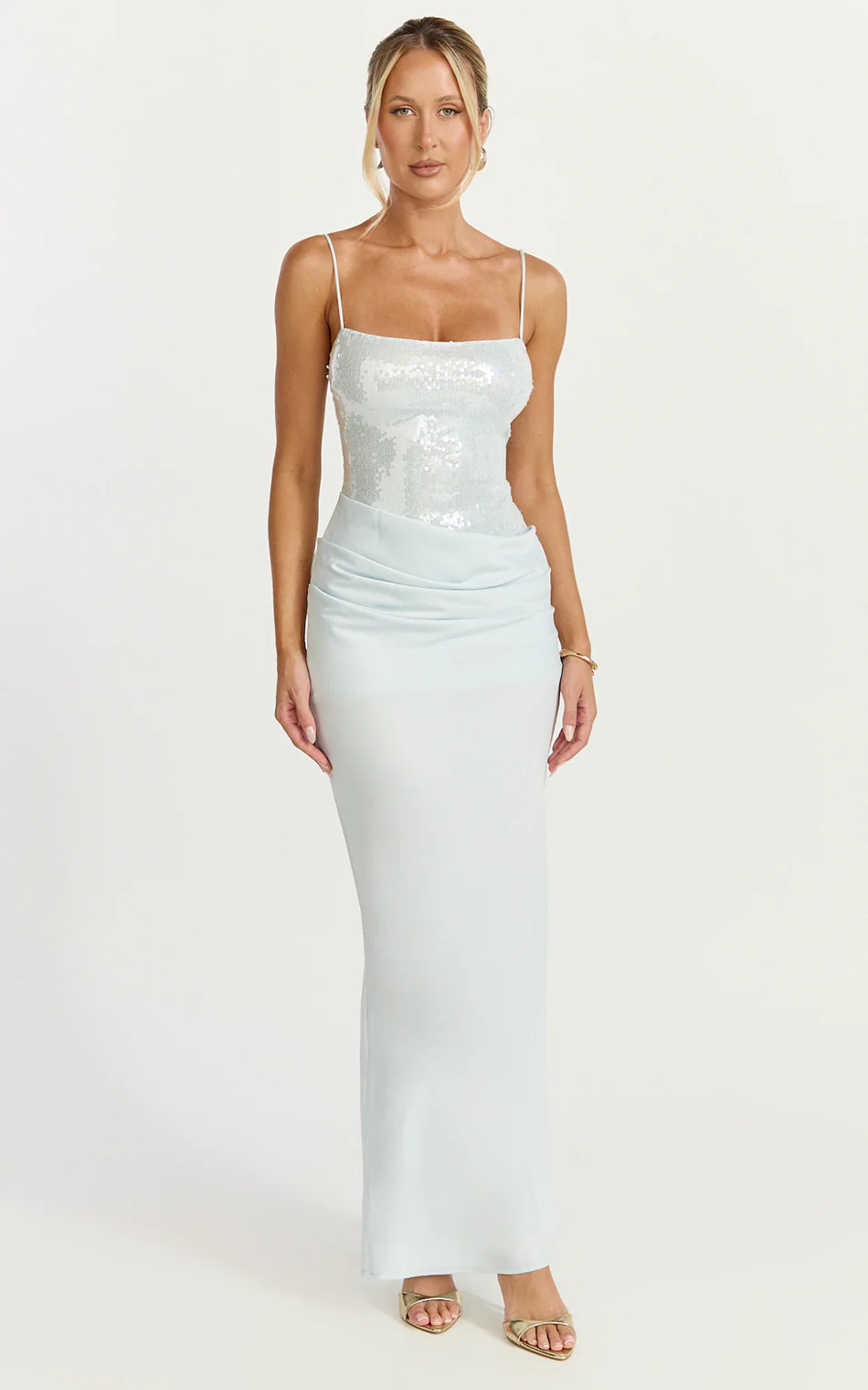 Sequin Overlay Dress in Blue | Showpo (US, UK & Europe)
