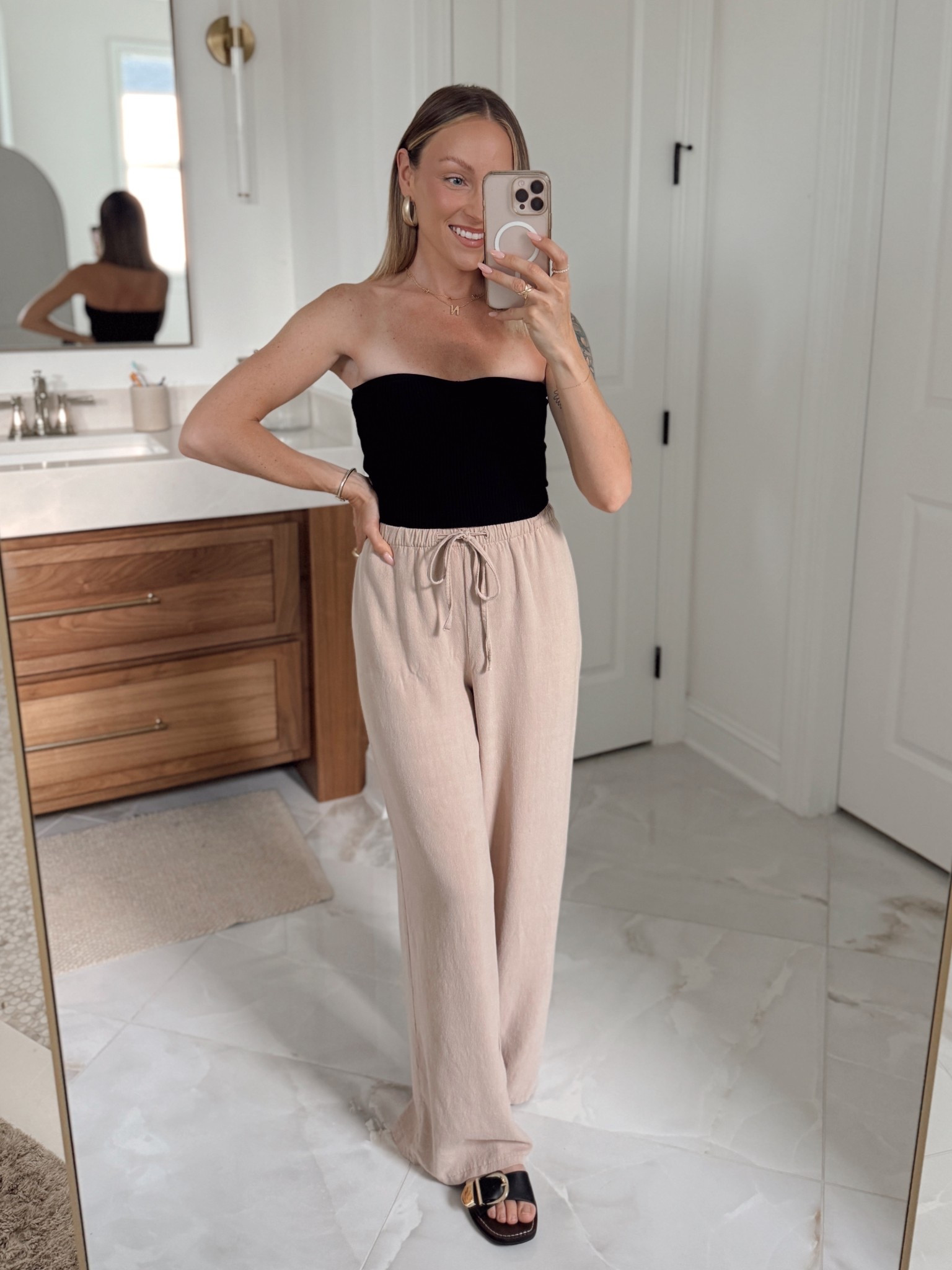 Wearing these linen pants on repeat 🔁 not see through at all! Pockets included with adjustable tie 🫶🏼 wearing an xs. I do NOT put these in the dryer but I wash normal :)

Amazon Finds, Target Style, Girls Night, Date Night Outfit, Vacation Clothes, Vacay Outfit, Vacay Look, Vacay Style, Resort Style

#LTKU #LTKFindsUnder50 #LTKSeasonal