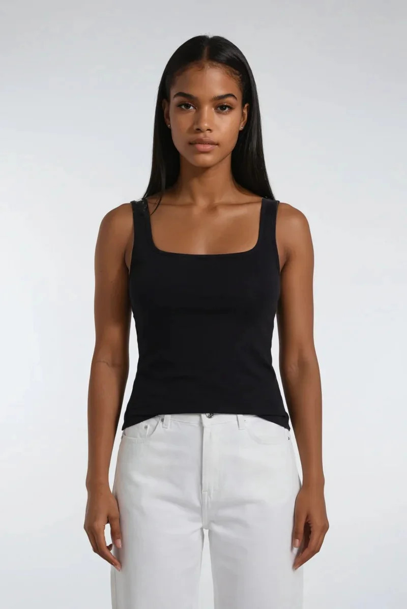 Forever 21 WGA Cotton Cropped Tank Top, Color-Black, Size-S | Walmart (US)