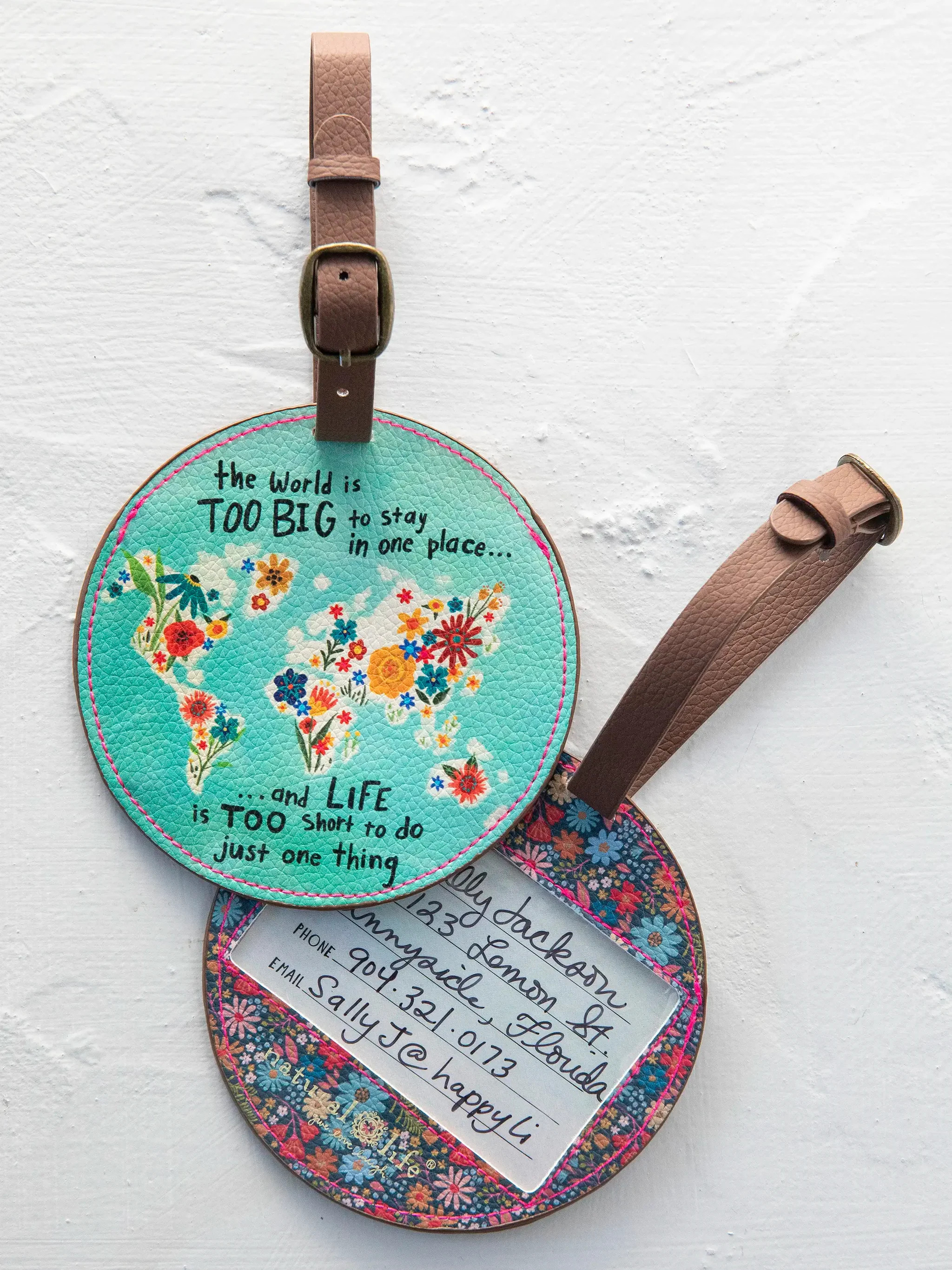 Travel Happy Luggage Tag | Natural Life