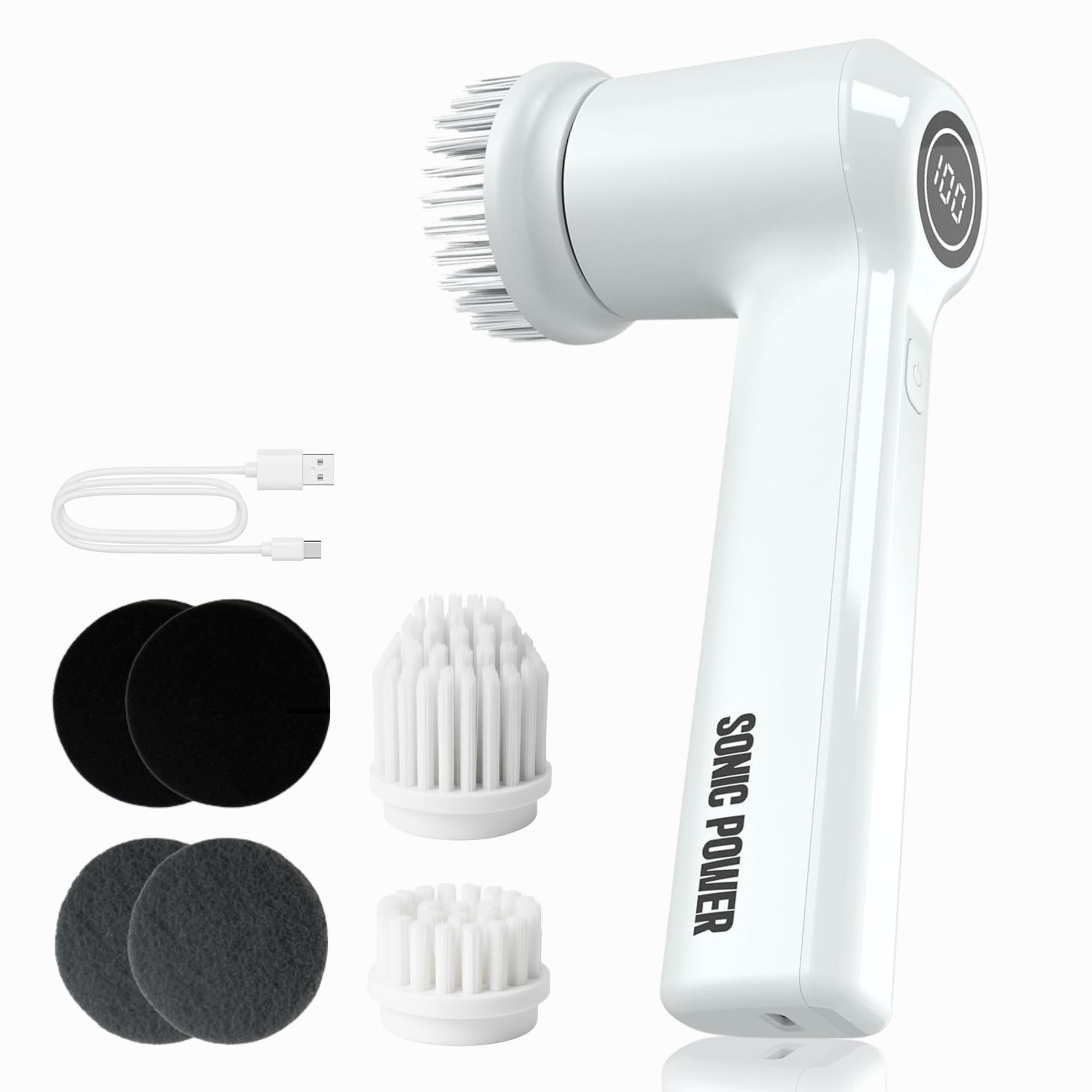 Electric Spin Scrubber, Handheld & Ergonomic, IPx7 Waterproofing, 4 Multi-Purpose Attachments Inc... | Amazon (US)