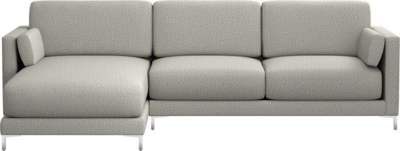 District 2-Piece Grey Sectional Sofa + Reviews | CB2 | CB2