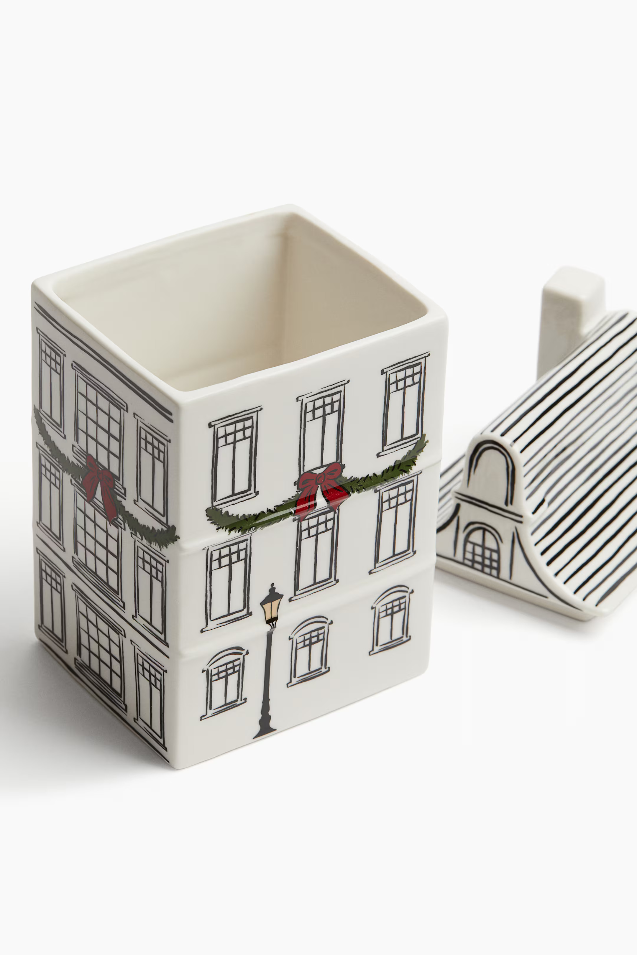 Weihnachtsdose aus Steingut mit Deckel | H&M (DE, AT, CH, NL, FI)