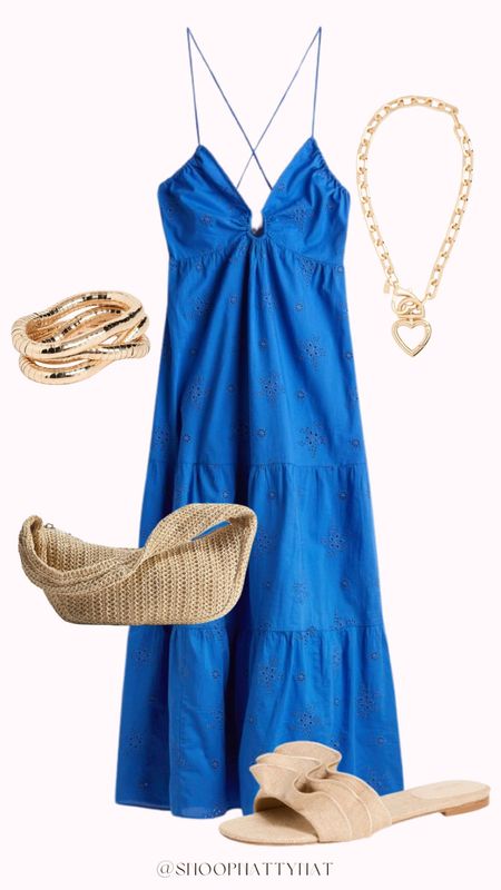 H&M outfit inspo - H&M new arrivals - summer outfit ideas - summer fashion - blue maxi dress - vacation outfits - preppy outfit inspo - trendy outfits 

#LTKSeasonal #LTKStyleTip #LTKTravel