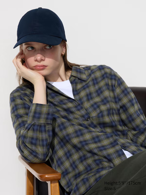 Soft Flannel Skipper Shirt (Check) | UNIQLO (UK)