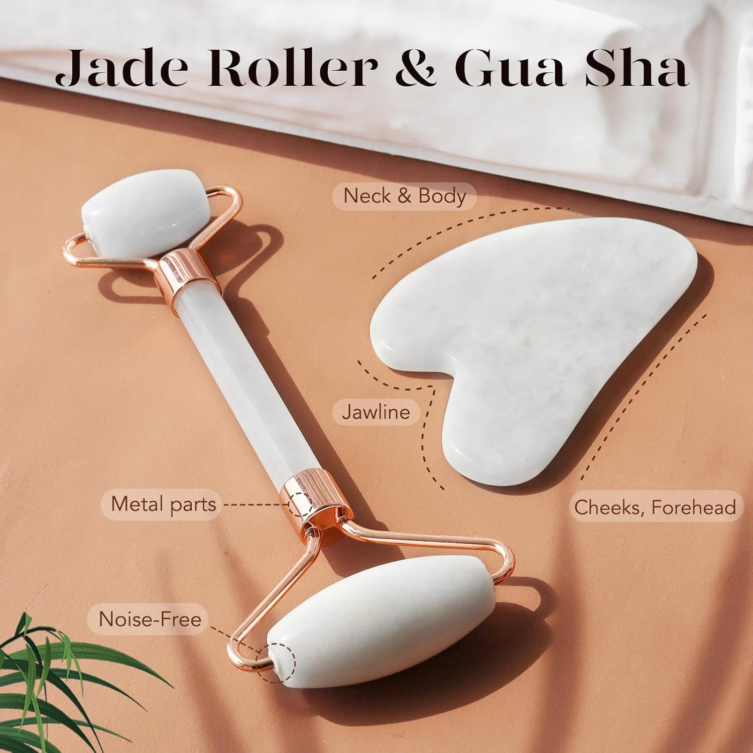 BAIMEI IcyMe Jade Roller & Gua Sha Set Face Roller and Gua Sha Facial Tools for Skin Care Routine... | Amazon (US)