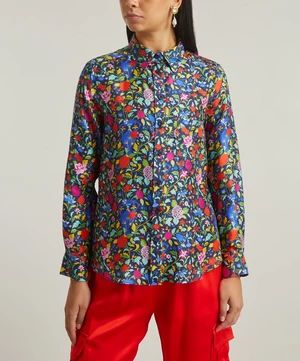 Garden of Adonis Relaxed Silk Twill Shirt | Liberty London (US)