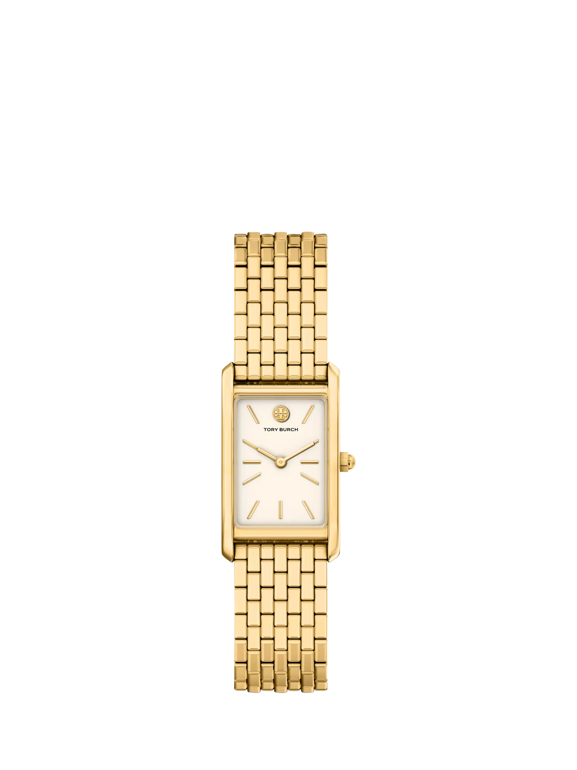 Tory Burch TBW1152 Women's Slim Eleanor 22mm Rectangular Bracelet Strap Watch, Gold | John Lewis (UK)