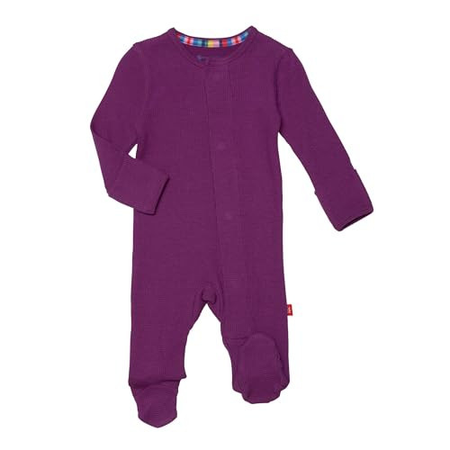 Magnetic Me Girls Modal Magnetic Baby Footie Pajamas | Silky Soft Modal Fabric | Elderberry | 6-9 Months | Amazon (US)