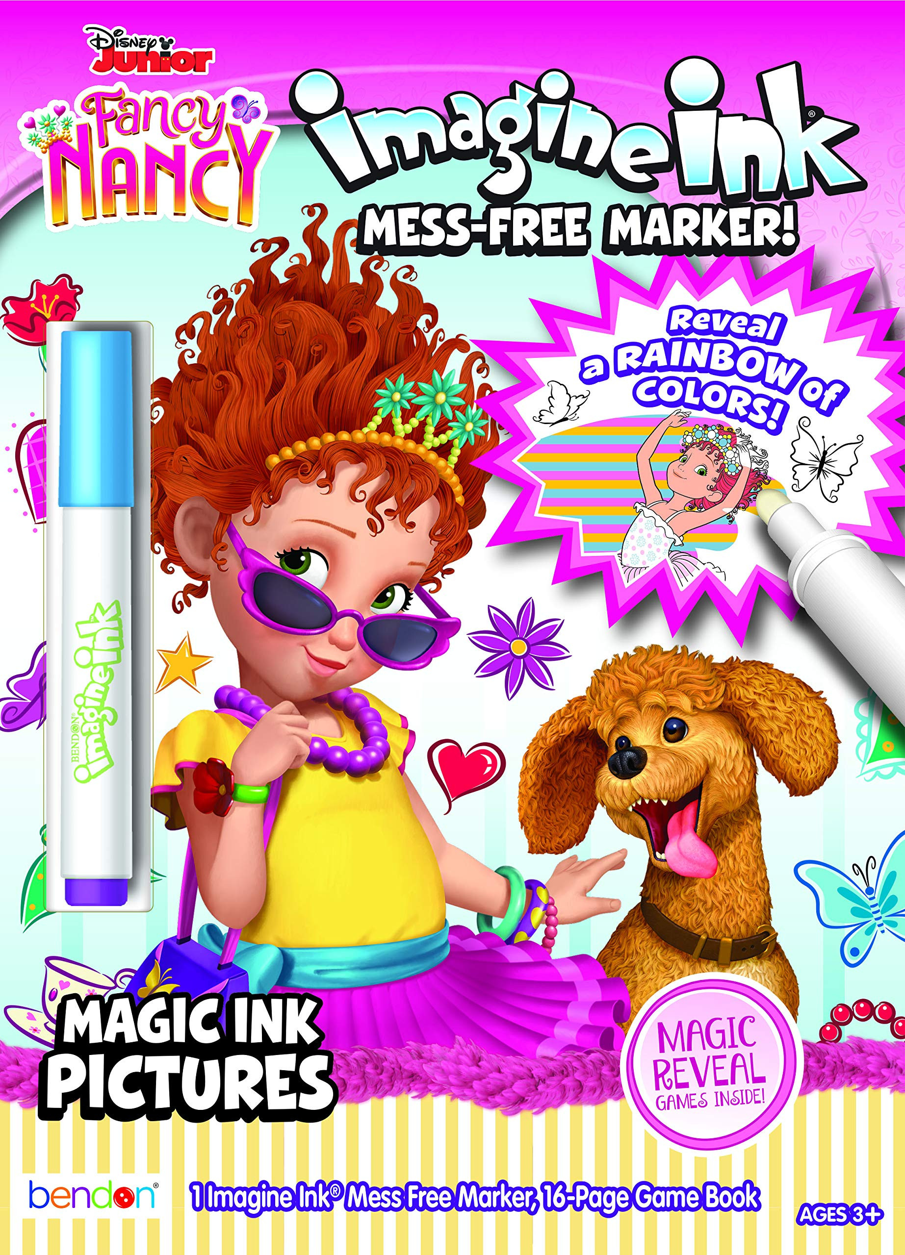 Bendon Fancy Nancy Imagine Ink Magic Ink 16 Page Coloring Game Book 45645, Multicolor | Amazon (US)