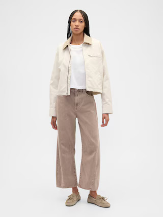 High Rise Horseshoe Crop Jeans | Gap Factory