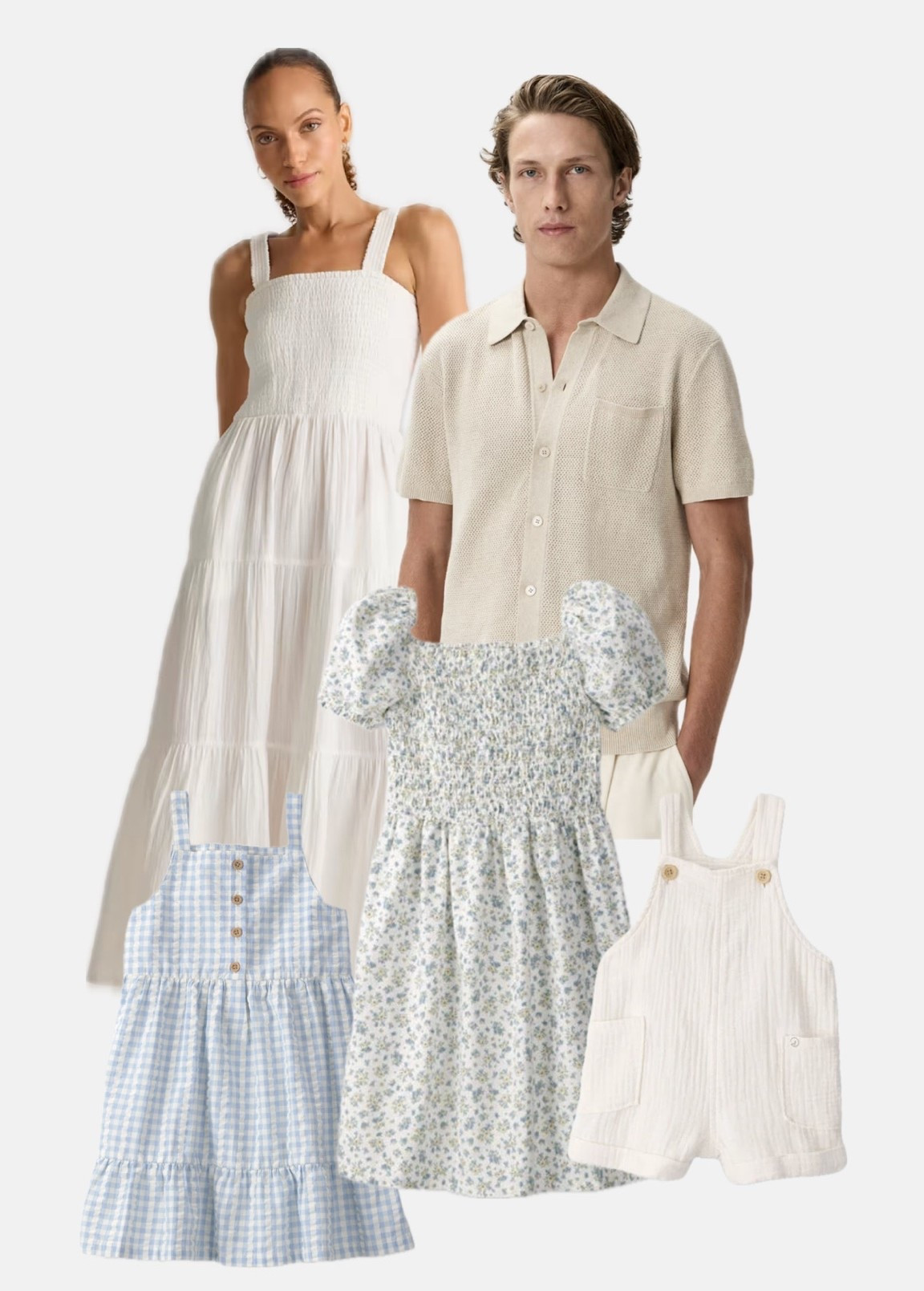 Perfect summer photo session outfits for family photos by the beach or light and airy field. Mix gauze textures and linens with gingham and floral for the perfect combination.

#LTKKids #LTKMens #LTKBaby