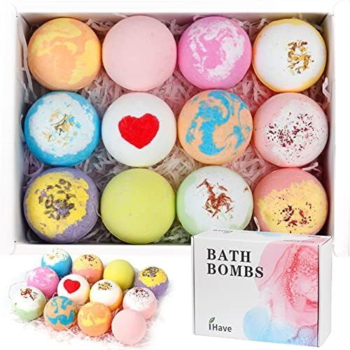 iHave Bath Bombs, 12 Pack Bath Bombs for Women Gift Set, 30oz Handmade BathBombs Kit Rich in Essenti | Amazon (US)