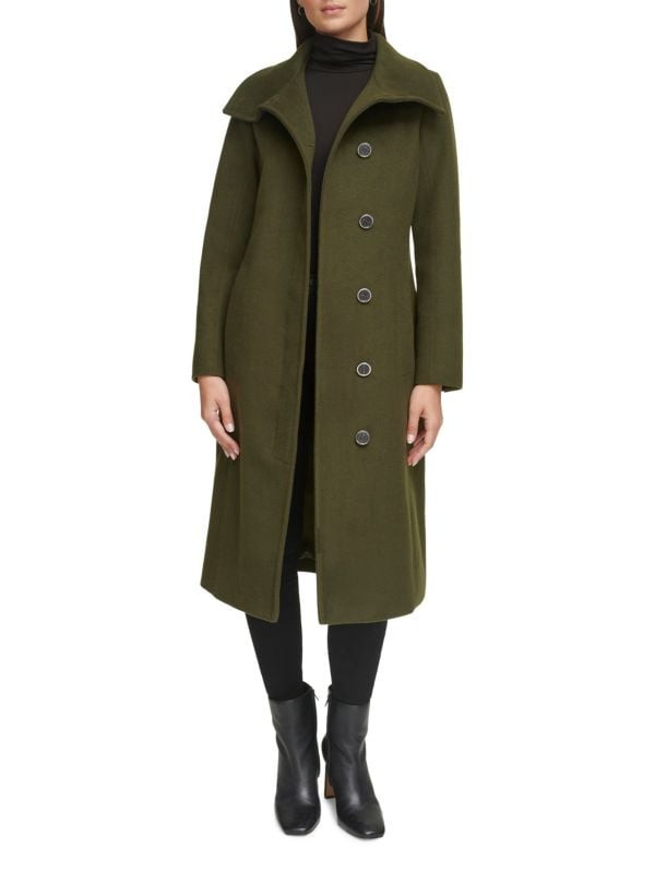 Melton Wool Blend Peacoat | Saks Fifth Avenue OFF 5TH