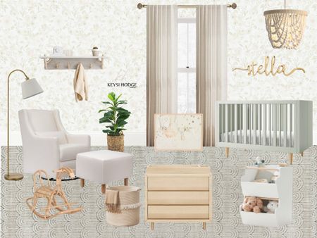 Gender neutral sage nursery design, sage crib, nursery rug, nursery chandelier, sage floral wallpaper, nursery toy box, nursery shelf 

#LTKbaby #LTKkids