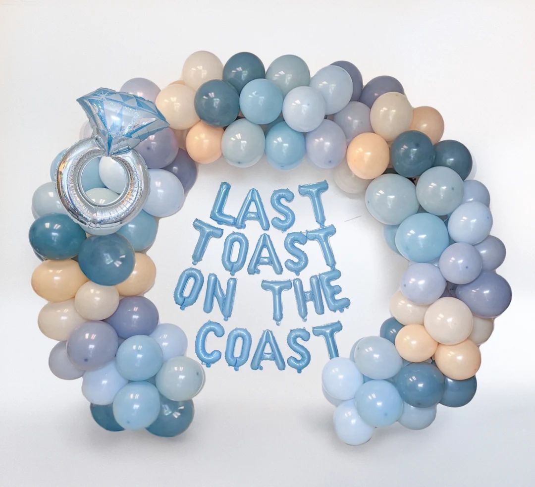 Last Toast On The Coast Balloon Garland Beach Bach Balloon Arch Party Kit Beach Bachelorette Part... | Etsy (US)