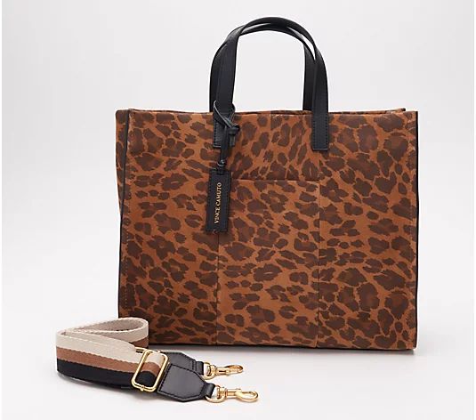 Vince Camuto X Almost Ready Suede Tote- Ember - QVC.com | QVC