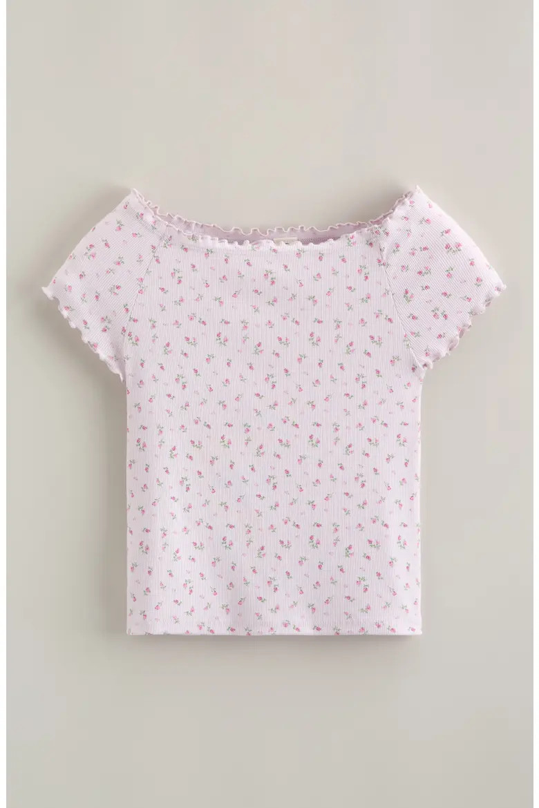 Kids' Lettuce Edge Rib T-Shirt (Women) | Nordstrom | Nordstrom