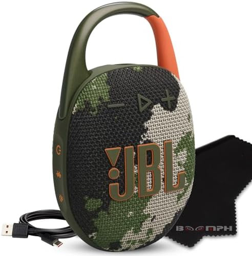 JBL Clip 5 Portable Bluetooth Speaker, IP67 Waterproof & Dustproof, Long-Lasting Battery - Squad ... | Amazon (US)