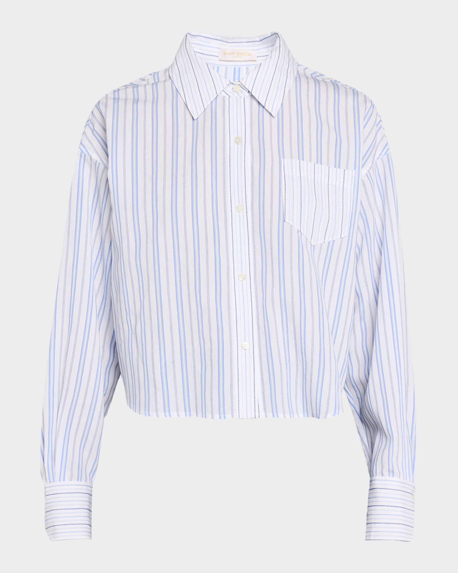 Ramy Brook Marnie Striped Button-Front Shirt | Neiman Marcus