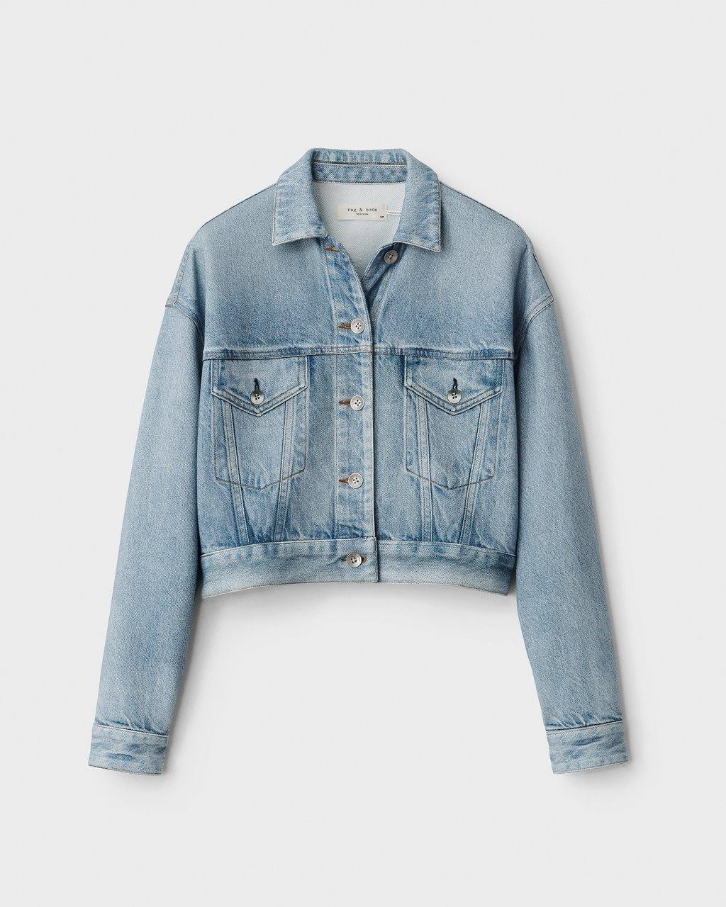 Shop the Miramar Cropped Cotton Trucker Jacket | rag + bone