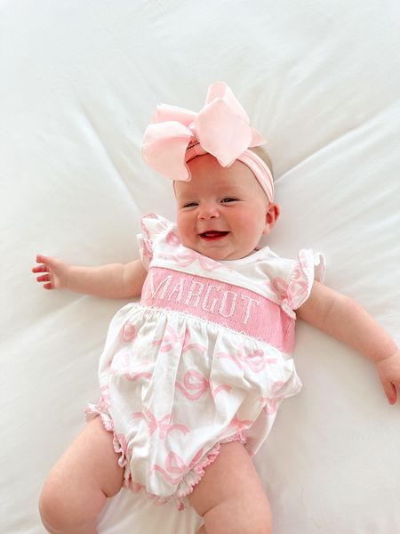 Bow obsessed! This custom name smock from the smocked flamingo couldn’t be any cuter! 

#LTKBaby #LTKKids