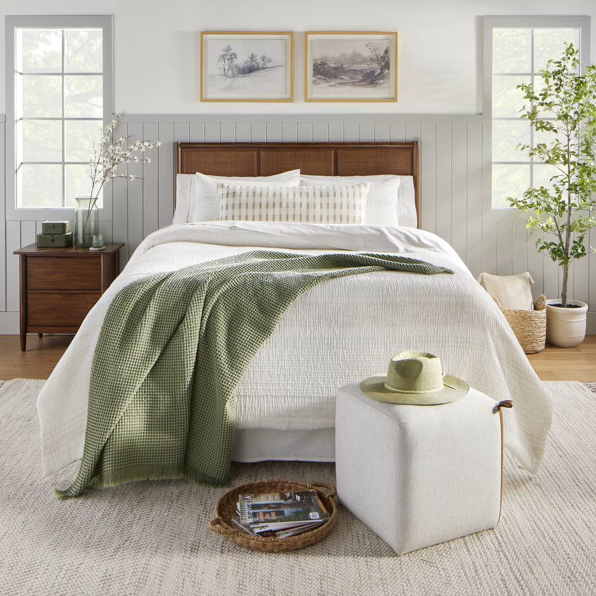 3pc Heather Stripe Comforter Bedding Set Twilight Taupe - Hearth & Hand™ with Magnolia | Target