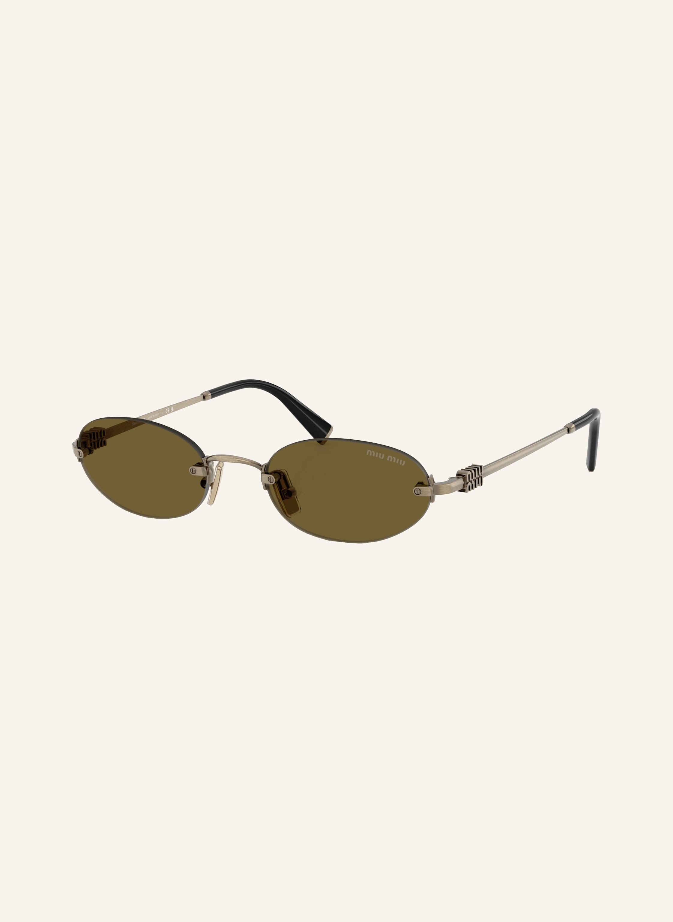 MIU MIU Sonnenbrille MU A54S in 26c09z - gold/ braun | Breuninger (DACH)