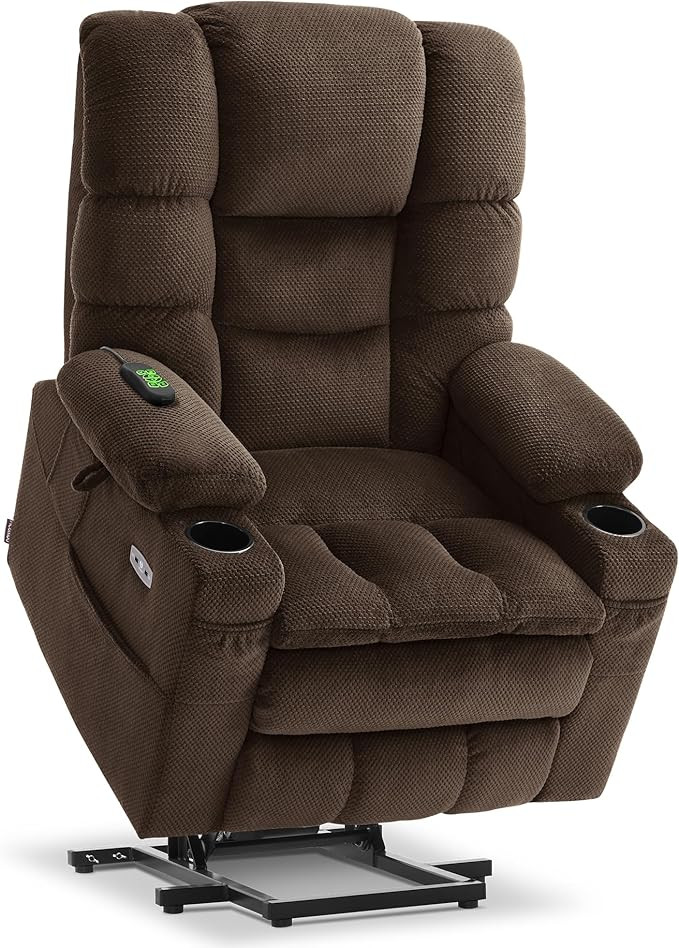 MCombo Large Dual Motor Power Lift Recliner Chair with Massage and Dual Heating, Adjustable Headr... | Amazon (US)