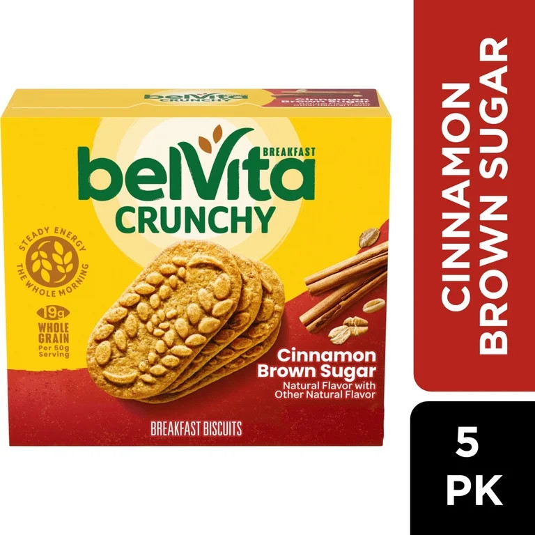 belVita Cinnamon Brown Sugar Breakfast Biscuits, 5 Packs (4 Biscuits Per Pack) | Walmart (US)
