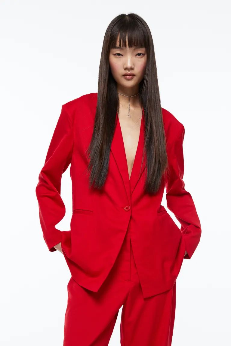High-waist Dress Pants - Red - Ladies | H&M US | H&M (US + CA)