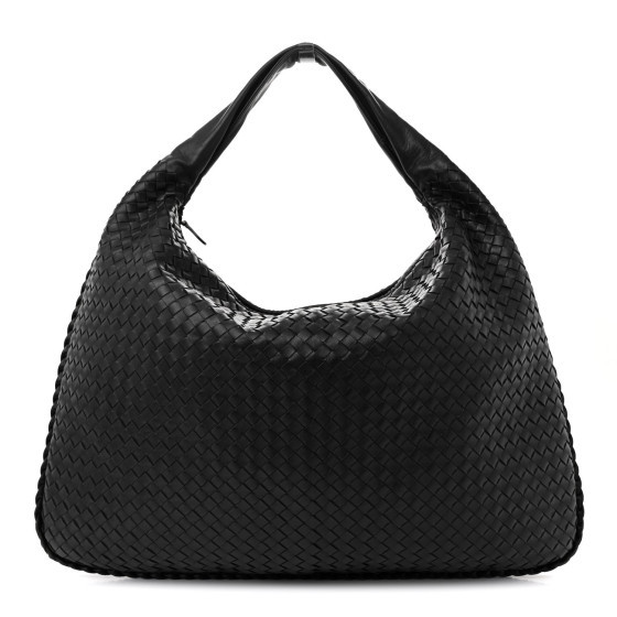 Nappa Intrecciato Large Veneta Hobo Black | FASHIONPHILE (US)