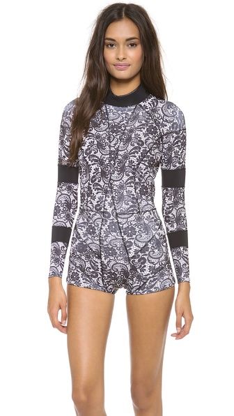 Cynthia Rowley Printed Wetsuit - Black Lace | Shopbop