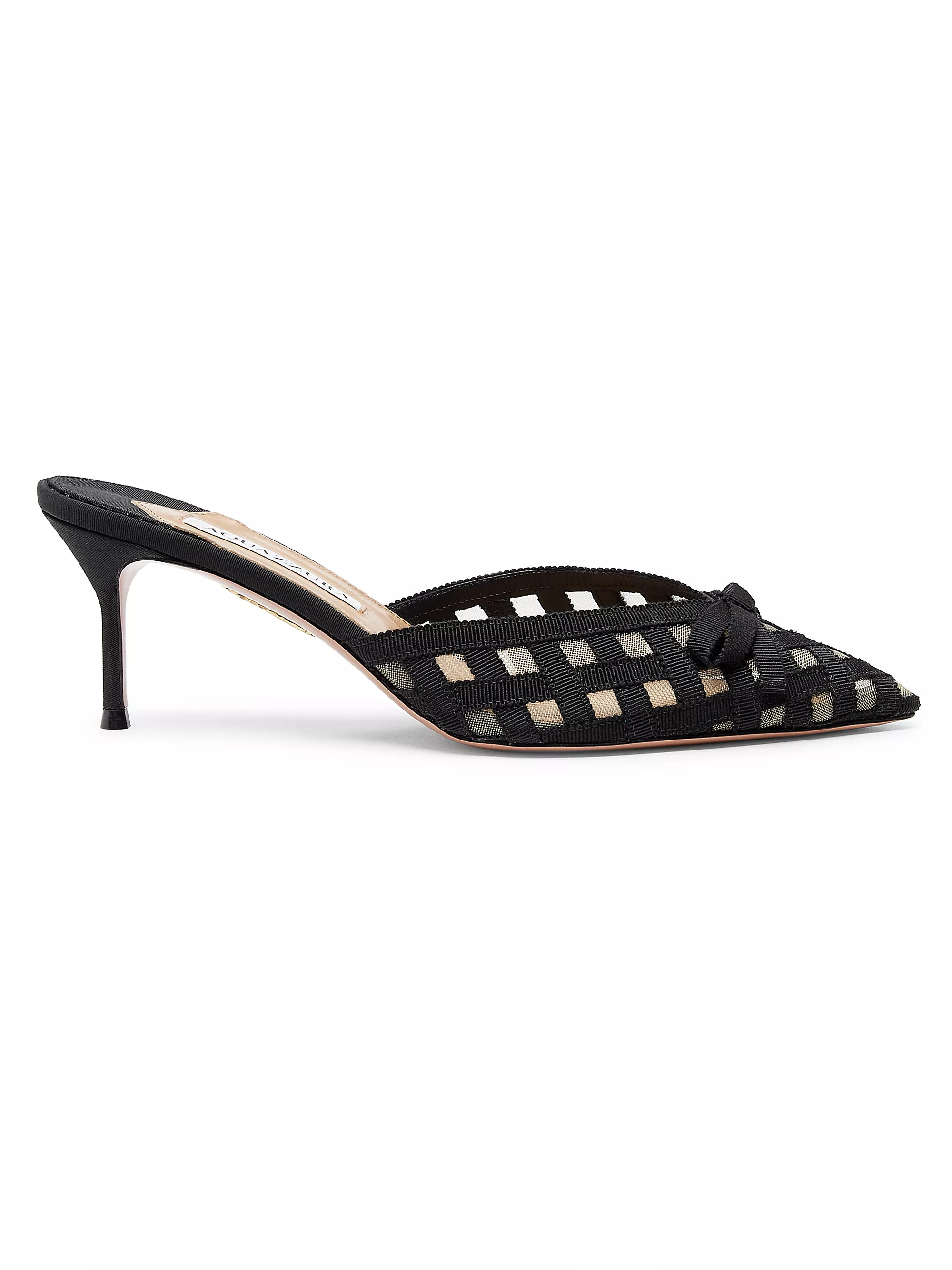 Romance 65MM Perforated Grosgrain Mules | Saks Fifth Avenue