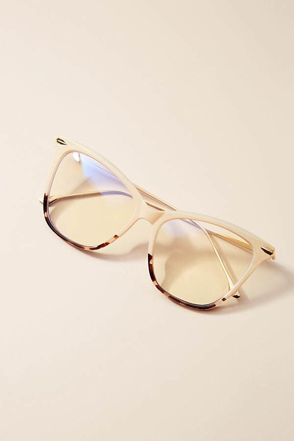 Camilla Blue Light Glasses By I-SEA in Beige | Anthropologie (US)