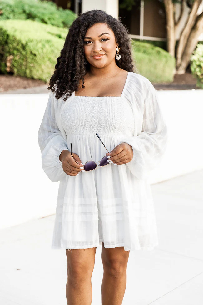 Take Your Time Cream Mini Dress | Pink Lily