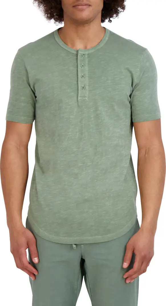 Sunfaded Slub Scallop Henley | Nordstrom