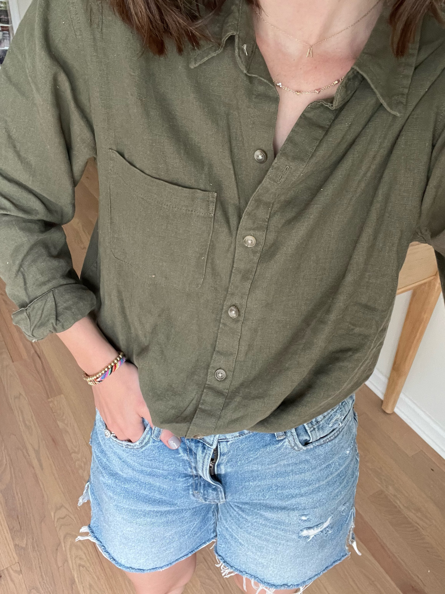 Linen button down 
Dad shorts : wearing m // fits tts 
Sneakers : fit tts 
Gold hoops 

Casual outfit // mom outfit // casual summer outfit // 

#LTKSeasonal #LTKFind #LTKunder50