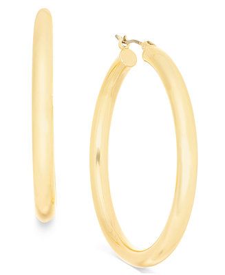 On 34th Hoop Earrings, Created for Macy's - Macy's | Macy's