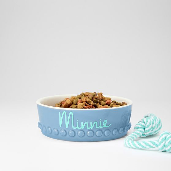 Beaded Ceramic Pet Bowl | Mark and Graham