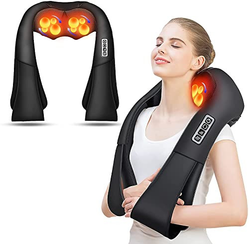 AERLANG Shiatsu Back and Neck Massager, Back Massager Deep Tissue Kneading Neck and Shoulder Massage with Heat, Electric Massage Pillow Fathers Day Gift Ideas from Daughter Son(NOT Cordless) | Amazon (US)