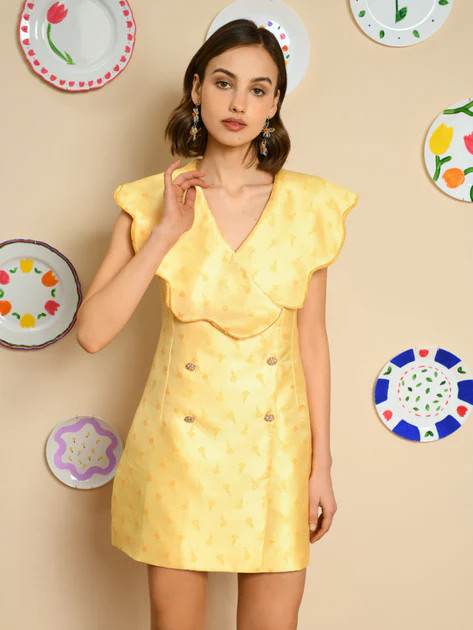 Golden Heart Jacquard Dress | Sister Jane (UK)