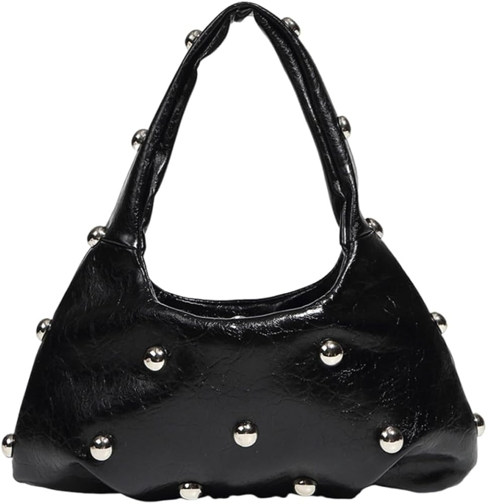 YFGBCX Studded Purse, Trendy Y2k Purse, Crescent Shoulder Bag for Women Studded Handbag Leather H... | Amazon (US)