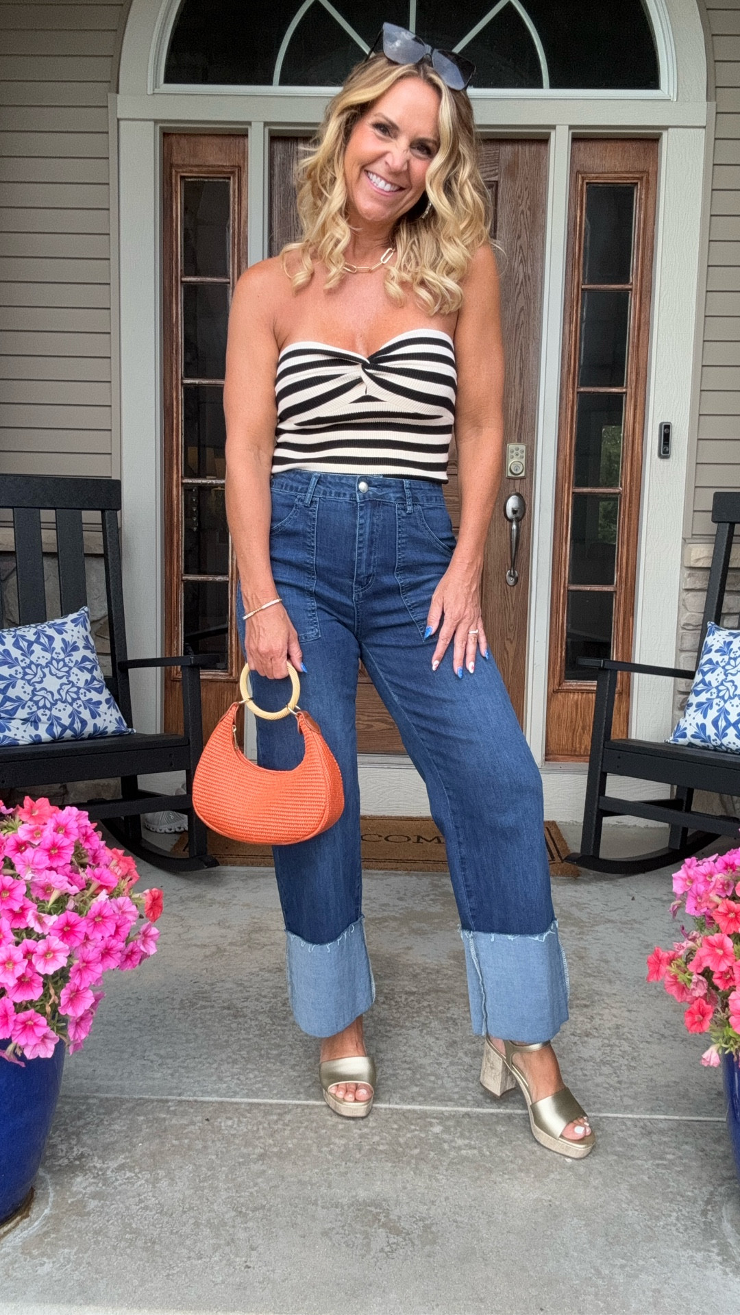 Such an easy summer outfit and so comfortable! Love this Amazon tube top and the jeans are my new fave! They are so stretchy! I’m wearing a size 4 in the jeans and a small in the tube top. A great affordable option for dinner or a girls night out!

#LTKStyleTip #LTKFindsUnder50 #LTKOver40