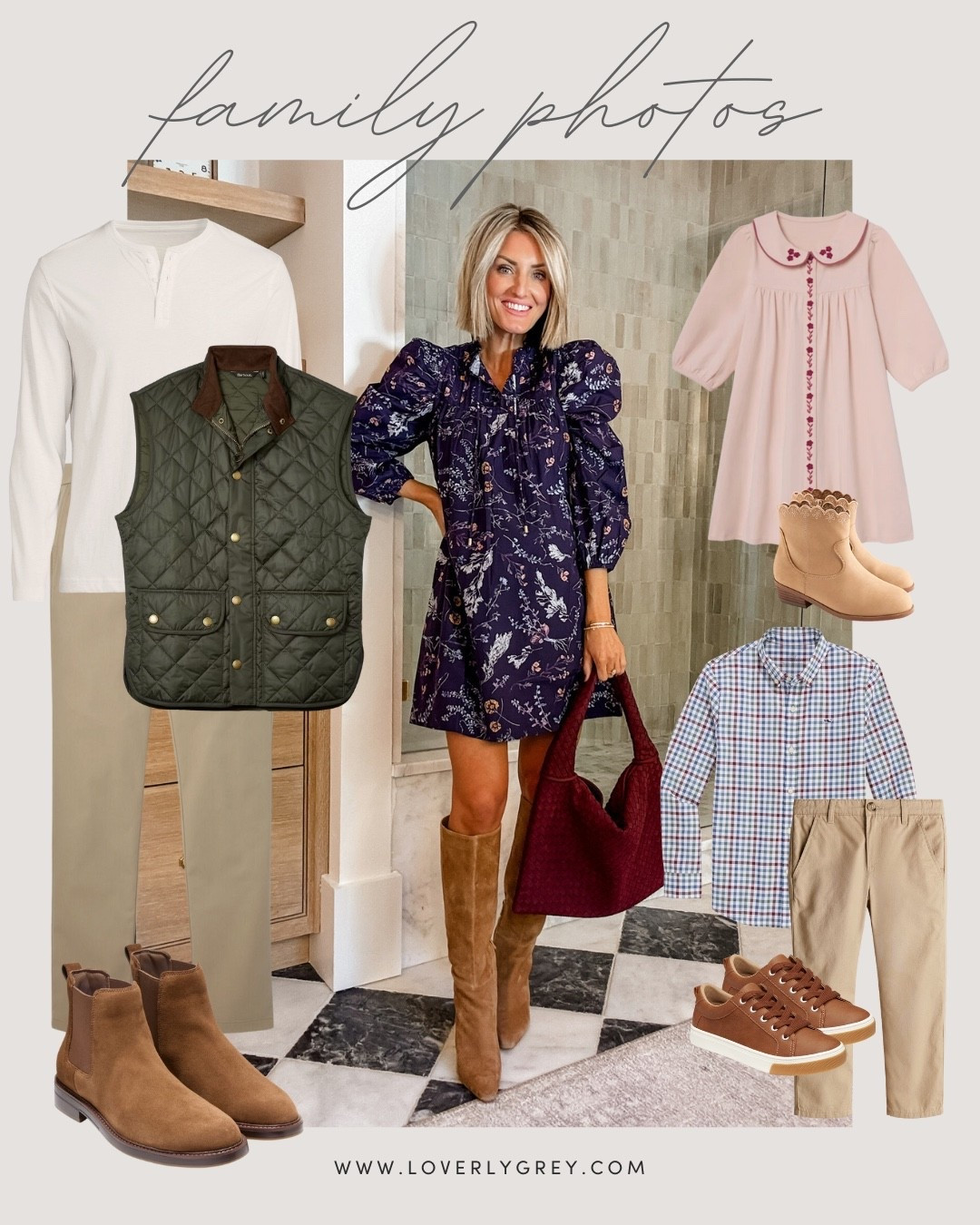I love all these colors coming together for fall family photos! 

Loverly Grey, fall family photos, fall outfits, floral dress, men’s outfits, kids outfits, fall pictures 

#LTKStyleTip #LTKSeasonal #LTKFamily
