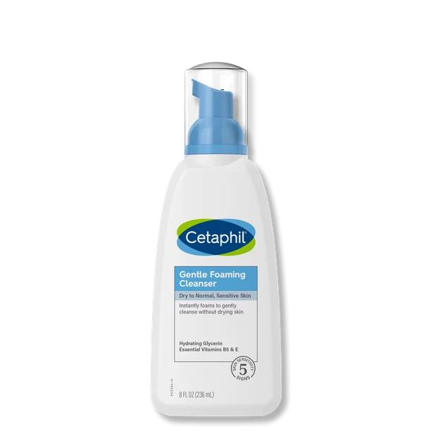 Cetaphil Gentle Foaming Cleanser, Face Wash for Sensitive and All Skin Types, 8 oz | Walmart (US)