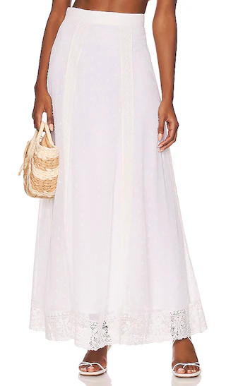Penelope Maxi Skirt in White | Revolve Clothing (Global)